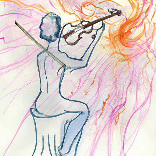 Image of an illustration of a person playing a magical violin