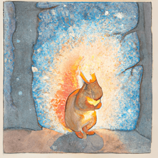 Image of a spry squirrel standing at the entrance of a dark den